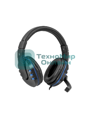 Гарнитура Defender Warhead G-160 чёрный/синий, проводная