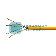 Кабель SkyNet Premium UTPнг-LSZH 4x2x0,51, низкое дымовыделение, нулевое содержание галогенов, медный, FLUKE TEST, кат.5e, однож., 305 м, box, оранжевый