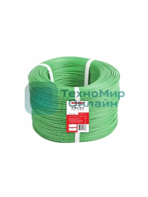Провод ПГВА Rexant 1х0.50 мм², Cu, зеленый, бухта 500 м