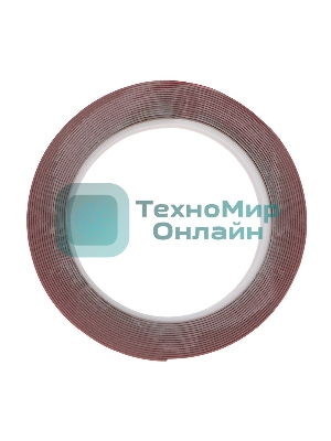 Двухсторонний скотч Rexant, серый, на HBA акриловой основе, 12 мм, ролик 5 м