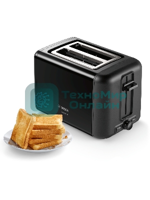 Тостер Bosch TAT3P423 черный, 970 Вт, 2 слота