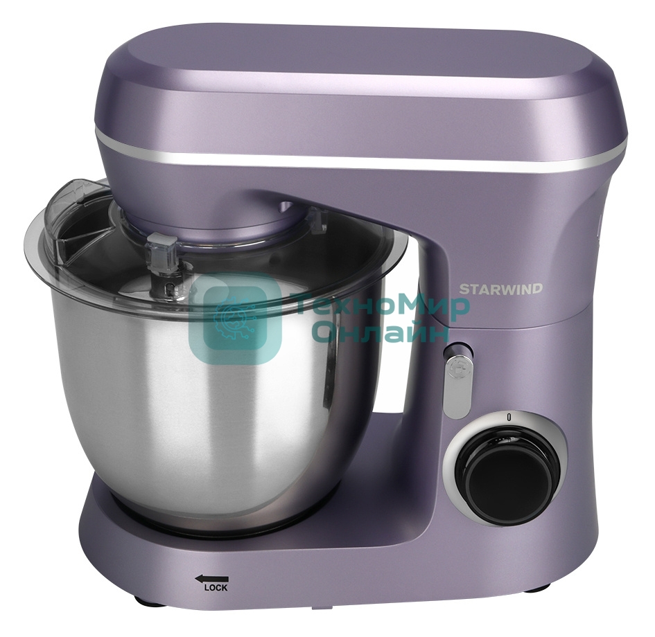 Миксер планетарный Starwind SPM6162 1300 Вт, лавандовый