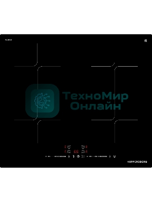 Индукционная варочная панель Kuppersberg ICI 615, индукция, High-Tech, 59 см, 9 уровней мощности, блокировка управления, автоматическое отключение, Inverter, таймер, Booster, Flexi-zone, слайдерное управление, черный