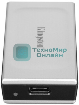 Внешний SSD Kingston XS2000, 2TB, USB 3.2 Gen 2x2 Type-C, R/W 2000/2000, серебристый