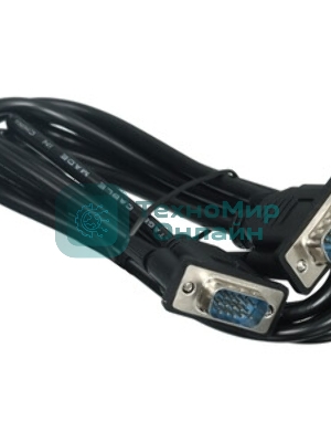 Кабель GoPower VGA (m)-VGA (m) 1,8м ПВХ черный Premium Zip-Lock c подвесом (1/100)