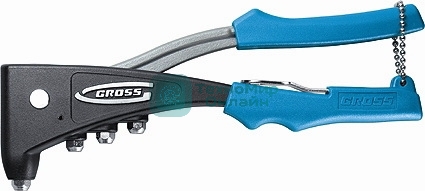 Заклепочник литой усиленный Gross 40403 заклепки 2,4-4,8 мм
