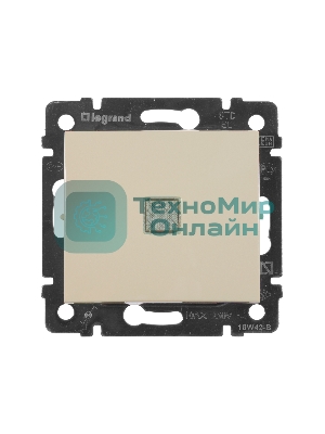 Переключатель Legrand 774326 Valena 2напр 10A с подсв, сл. кость