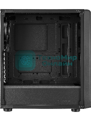Компьютерный корпус без блока питания Cooler Master Elite 500, 2xUSB3.2, 1x120Fan, w/o PSU, Black, w/o ODD, Window TG left panel, ATX