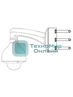 Кронштейн для крепления на столб видеокамер серий HFWxxS, HFWxxR-Z/VF,SD60/6AE/6AL, SD59/50/40, SD6C, SD42, SD29 Кронштейн для крепления на столб видеокамер серий HFWxxS, HFWxxR-Z/VF,SD60/6AE/6AL, SD59/50/40, SD6C, SD42, SD29