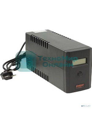 Источник бесперебойного питания ExeGate Power Smart ULB-800 LCD 800VA, черный, 2 евророзетки, USB