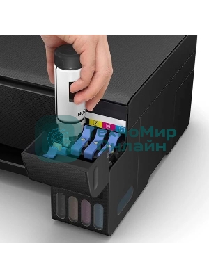 МФУ струйное Epson L3550 (C11CK59405), A4, цветной, печ. до 15 стр/мин. (ч/б) до 8 стр/мин. (цвет), скан. до 11 стр/мин. (ч/б) 28 стр/мин. (цвет), 4800 x 1200 dpi (печать) 1200x2400dpi (скан.), USB, Wi-Fi, Air Print