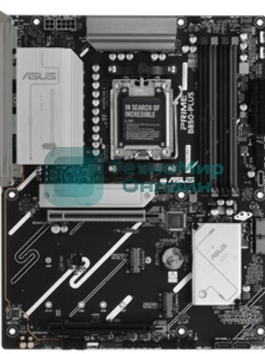 Материнская плата ASUS PRIME B850-PLUS, AM5, AMD B850, 4xDDR5, 4xSATA, 3xM.2, 1xPCIe 5.0 x16, 1xPCIe 4.0 x16, 1xDP, 1xHDMI, 1x2.5Gb LAN, 4xUSB-A 10Gbps, 1xUSB-C 10Gbps, 2xUSB-A 5Gbps, 2xUSB-A 2.0, 3x3.5 мм, 7.1, ATX