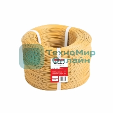 Провод ПГВА Rexant 1х0.50 мм², Cu, желтый, бухта 500 м