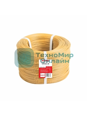 Провод ПГВА Rexant 1х0.50 мм², Cu, желтый, бухта 500 м