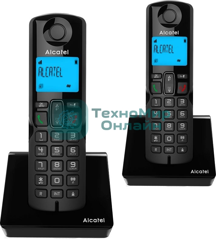 Радиотелефон ALCATEL S230 DUO RU черный
