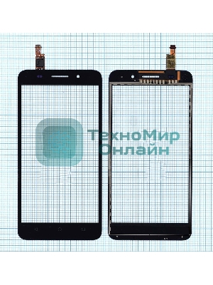 Сенсорное стекло (тачскрин) для Huawei Honor 4X, черное