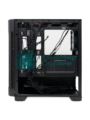 Компьютерный корпус HSPD M330, Mesh Mini-tower, черный, TG, 0.6 SPCC, 3x120mm ARGB mATX, mITX 175/330/160mm 2x2.5