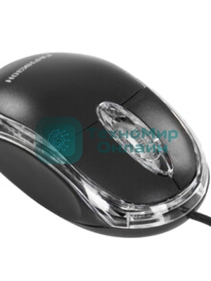 Мышь проводная Гарнизон GM-100 черный, 1000 dpi, USB, кнопки - 3