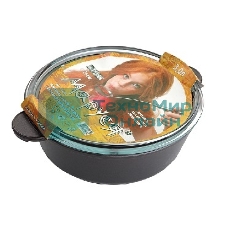 Жаровня МАРУСЯ 3326ж со стекл. крышкой д.26см а/п литая 3л. 26см. со стекл. крышкой. Серия СТАНДАРТ литая алюминиевая посуда с антипригарным покрытием, толщина стенок 4,5 мм, толщина дна 6мм.