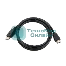 Кабель Cablexpert DisplayPort->HDMI, 5м, 20M/19M, черный, экран, пакет