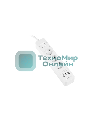 Удлинитель с USB зарядкой Harper UCH-330 White