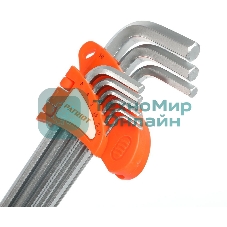 Набор ключей PATRIOT SKH-9EL, шестигранные с шаром, экстра длинные, 1,5-10мм, CRV, 9 шт