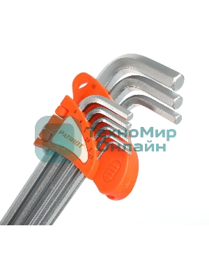 Набор ключей PATRIOT SKH-9EL, шестигранные с шаром, экстра длинные, 1,5-10мм, CRV, 9 шт