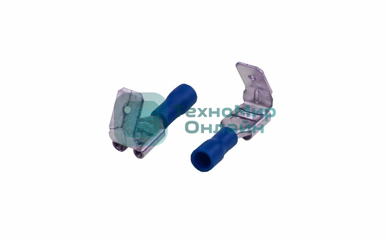 Клемма плоская Rexant изолированная гнездо 7.4 мм + штекер - 6.3 мм 1.5-2.5 мм² (РПи-О 2.5-(6.3)/РПИо 2.5-7.5)