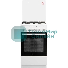 Плита комбинированная De Luxe 5040.40ГЭ (КР) ЧР белый, конфорок 4 шт, духовка 43 л, 50 см x 85 см x 50 см