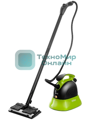 Пароочиститель напольный Kitfort КТ-9102-2 черный/салатовый