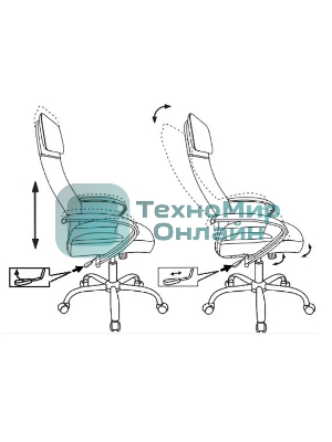 Кресло Бюрократ CH-608SL/BLACK TW-01 TW-11 черный, сетка