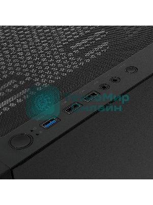 Компьютерный корпус HSPD M330, Mesh Mini-tower, черный, TG, 0.6 SPCC, 3x120mm ARGB mATX, mITX 175/330/160mm 2x2.5