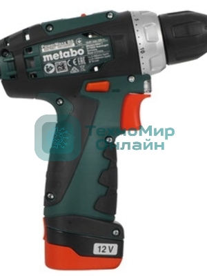 Дрель-шуруповерт Metabo PowerMaxx BS, 12 В, 2 Ач, 34 Нм, щеточный
