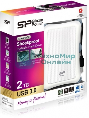 Внешний HDD Silicon Power USB 3.0 2Tb A30 SP020TbPHDA30S3W Armor 2.5