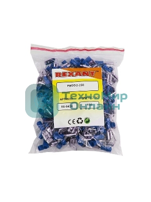 Клемма плоская Rexant изолированная гнездо 7.4 мм + штекер - 6.3 мм 1.5-2.5 мм² (РПи-О 2.5-(6.3)/РПИо 2.5-7.5)