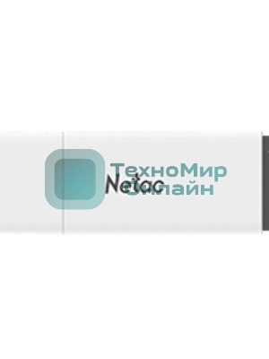 Флешка USB Netac U185 128 Gb NT03U185N-128G-30WH, USB 3.0, с колпачком, пластиковая белая