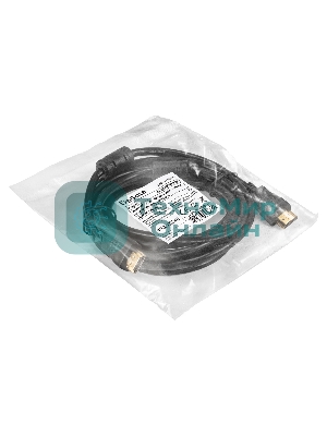 Кабель HDMI ExeGate EX-CC-HDMI-3.0F (19M/19M, 3м, v1.4b, ферритовые кольца, позолоченные контакты)