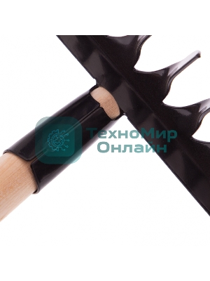 Грабли Сибртех 14-зубые, 350 мм, с черенком, витые