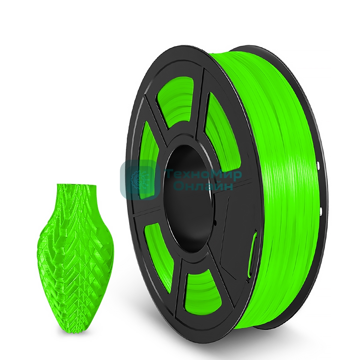 Филамент NVPrint TPU Trans. Green для 3D печати диаметр 1.75мм длина 165 метров масса 0,5 кг