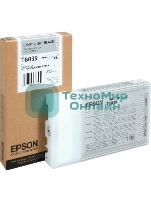 Картридж струйный Epson C13T603900 светло-серый для Epson Sty Pro 7800/9800/7880/9880 (220мл)