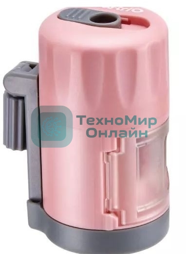 Точилка для карандашей механическая Kw-Trio 03420PINK, 1 отверстие, металл/пластик, розовый, пластиковый бокс