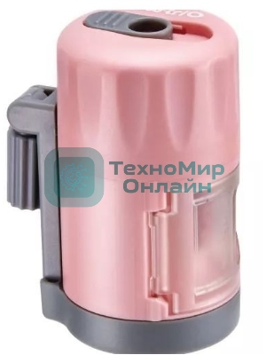 Точилка для карандашей механическая Kw-Trio 03420PINK, 1 отверстие, металл/пластик, розовый, пластиковый бокс