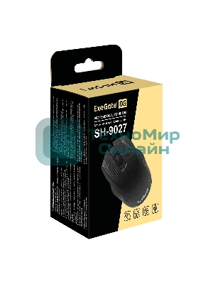 Мышь проводная ExeGate Professional Standard SH-9027 черный, 1000 dpi, USB, кнопки - 3