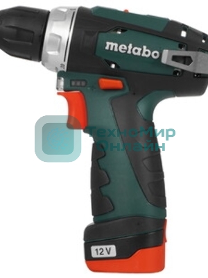 Дрель-шуруповерт Metabo PowerMaxx BS, 12 В, 2 Ач, 34 Нм, щеточный