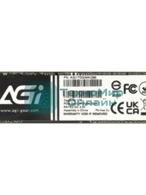 Накопитель SSD AGI AI298, 1Tb, PCIe 3.0 x4, M.2 2280, NVMe, R/W 2590/2050