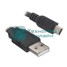 Кабель Gembird/Cablexpert USB 2.0 Pro, 2xAM/miniBM 5P, 0.9м, экран, черный