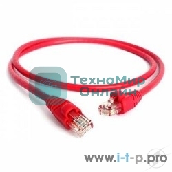 Коммутационный шнур Комм шнур, UTP, кат 5e, 2м с RJ45 (красный)