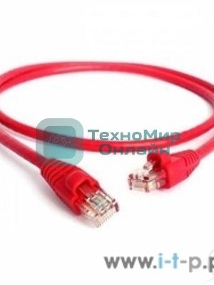 Коммутационный шнур Комм шнур, UTP, кат 5e, 2м с RJ45 (красный)