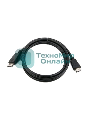 Кабель Cablexpert DisplayPort->HDMI, 10м, 20M/19M, черный, экран, пакет