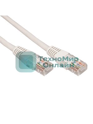 Пaтч-корд U/UTP Rexant, cat.5e, RJ45-RJ45, неэкранированный, PVC серый, 1м
